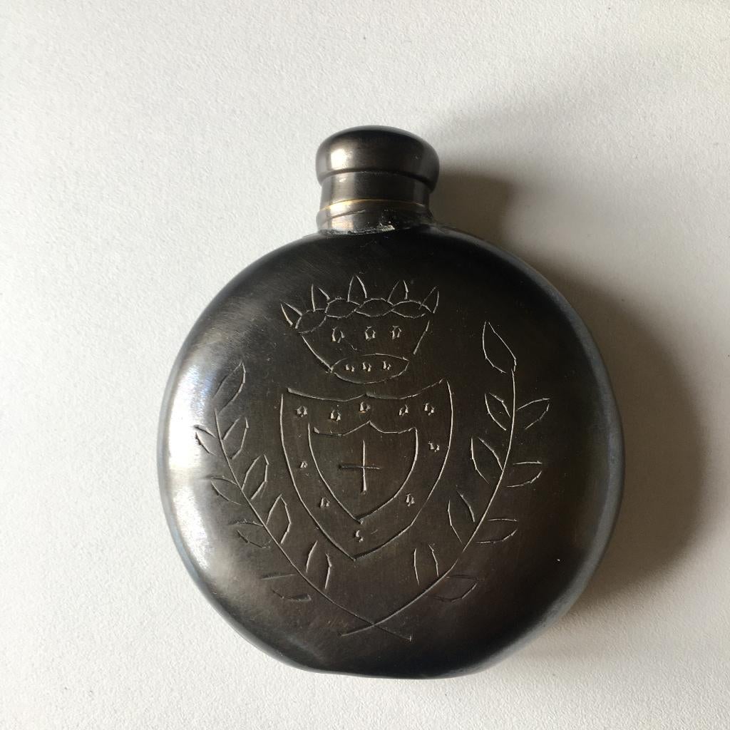 Oude kleine zakfles, Antiek en Kunst, Ophalen of Verzenden