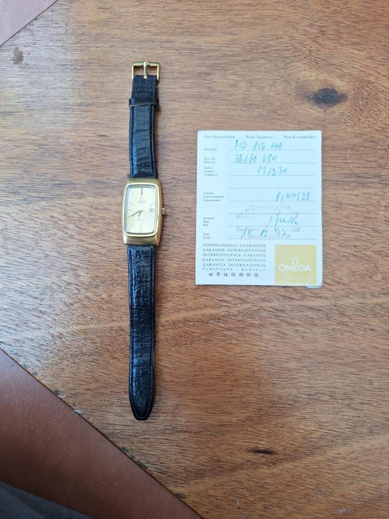 Vintage Omega de Ville automatic met papieren, Sieraden, Tassen en Uiterlijk, Horloges | Antiek, Staal, Omega, Polshorloge, Verguld