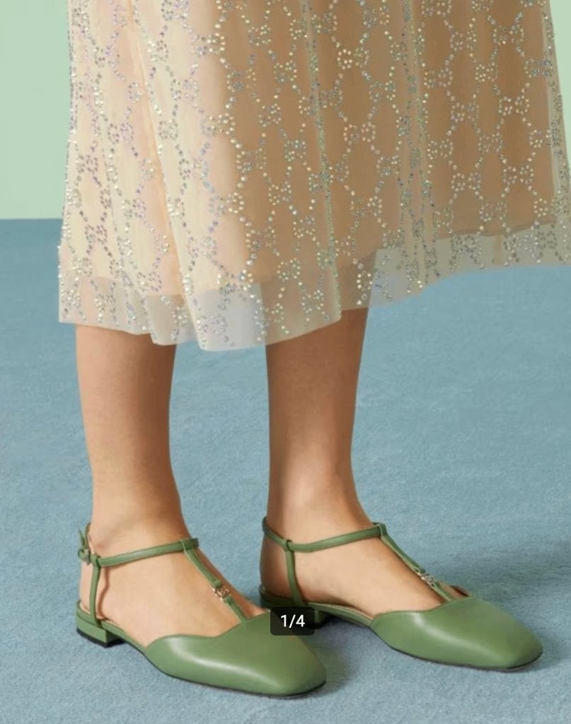 Gucci flats, Nieuw, Ophalen of Verzenden, Sneakers of Gympen, Groen