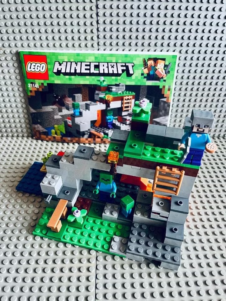 LEGO Minecraft 21141 The Zombie Cave, Kinderen en Baby's, Speelgoed | Duplo en Lego, Compleet, Gebruikt, Minecraft, Lego