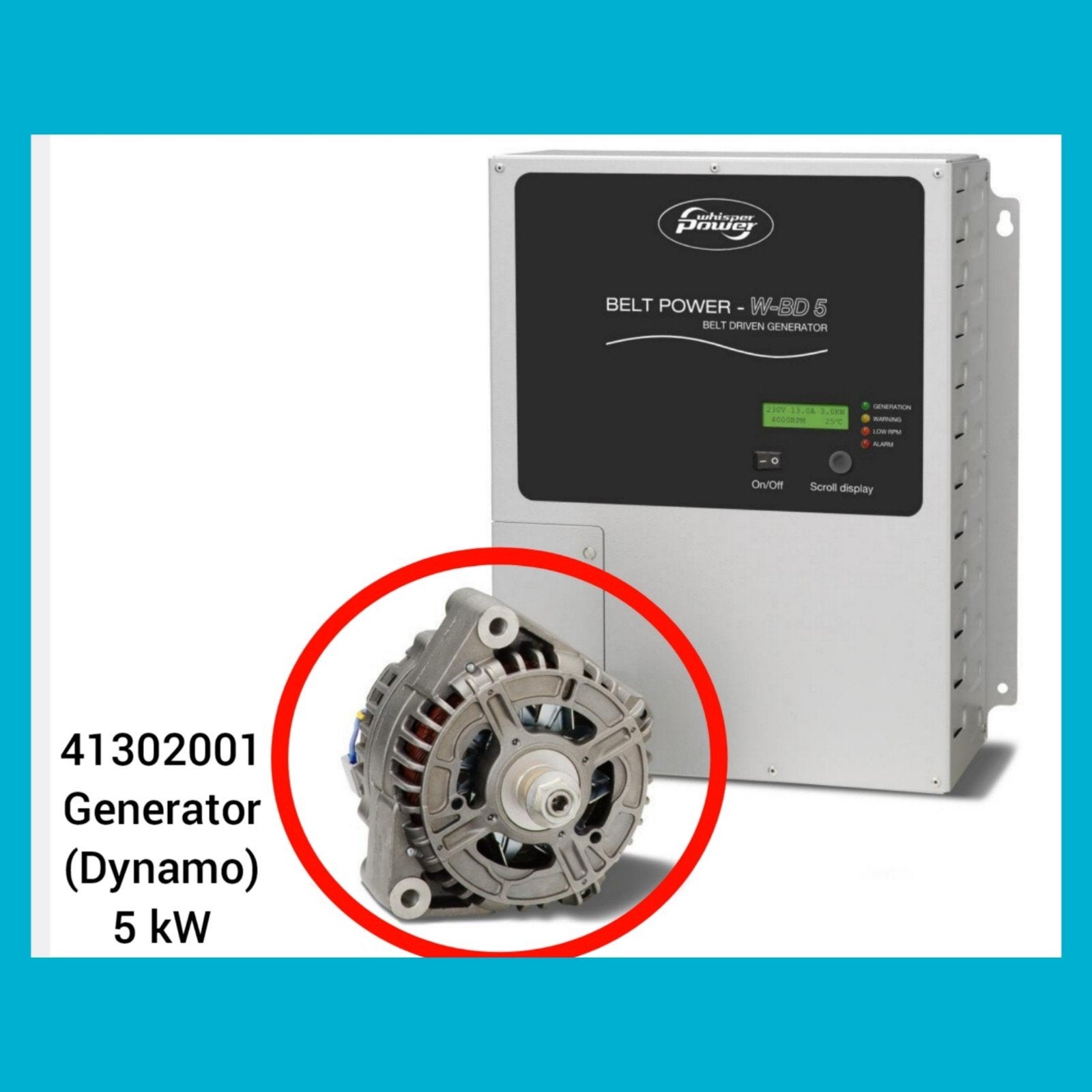 Mahle 230V 22A Lichtmaschine für Dynawatt 386710001 41302001, Ophalen of Verzenden, Nieuw, Motor en Techniek
