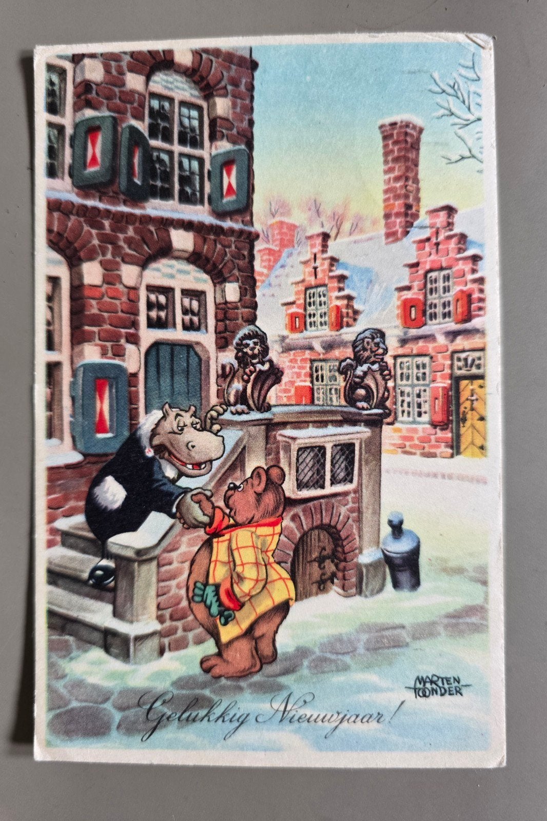 49) ORIGINELE ANSICHTKAART OLLIE B BOMMEL- MARTEN TOONDER, Verzenden, Olivier B, Bommel en Tom Poes, Gebruikt, Overige typen