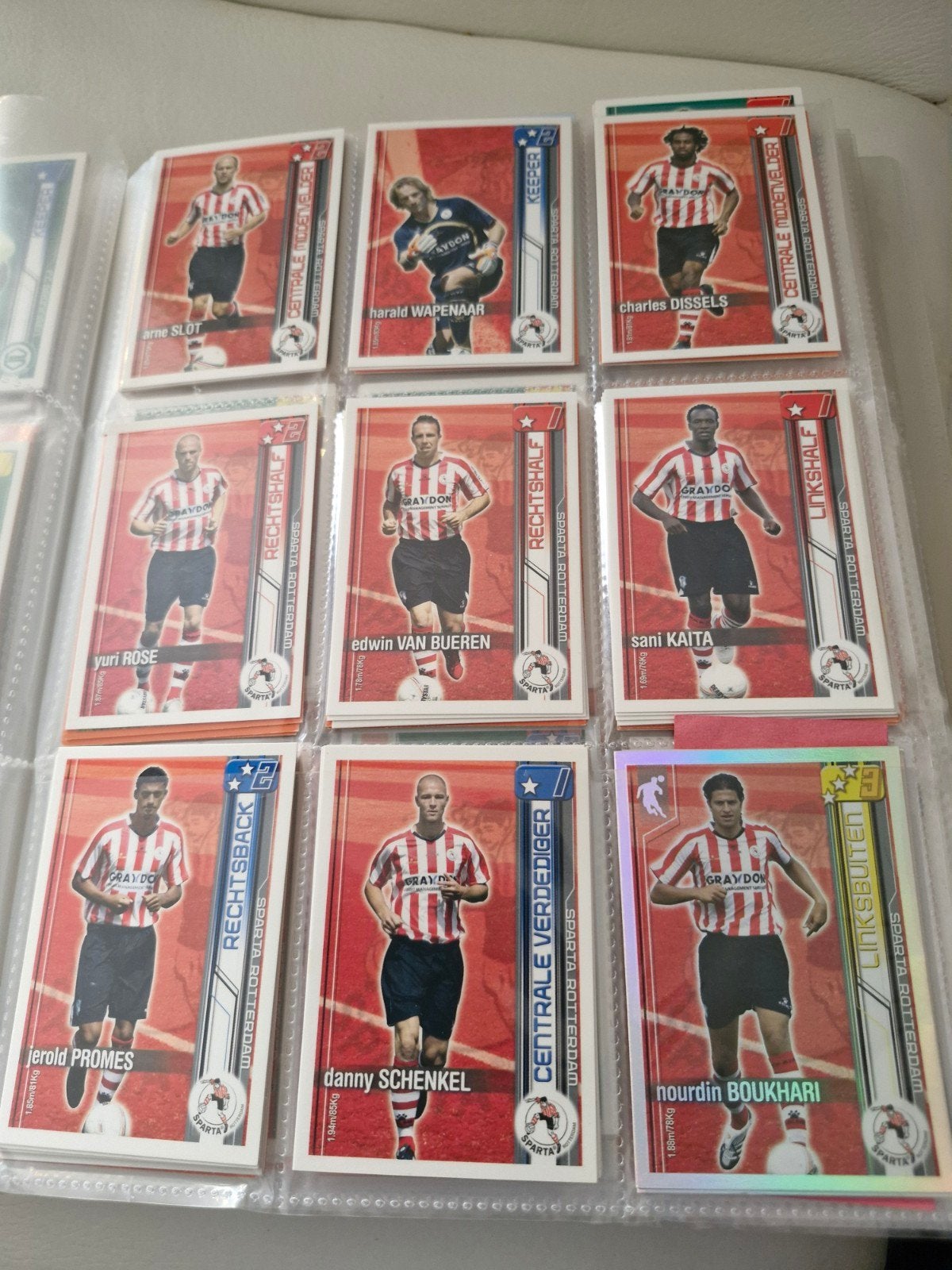 All Stars Trading Card 2007-2008 16 spelerskaarten, Verzamelen, Ophalen of Verzenden, Gebruikt, Sparta, Spelerskaart