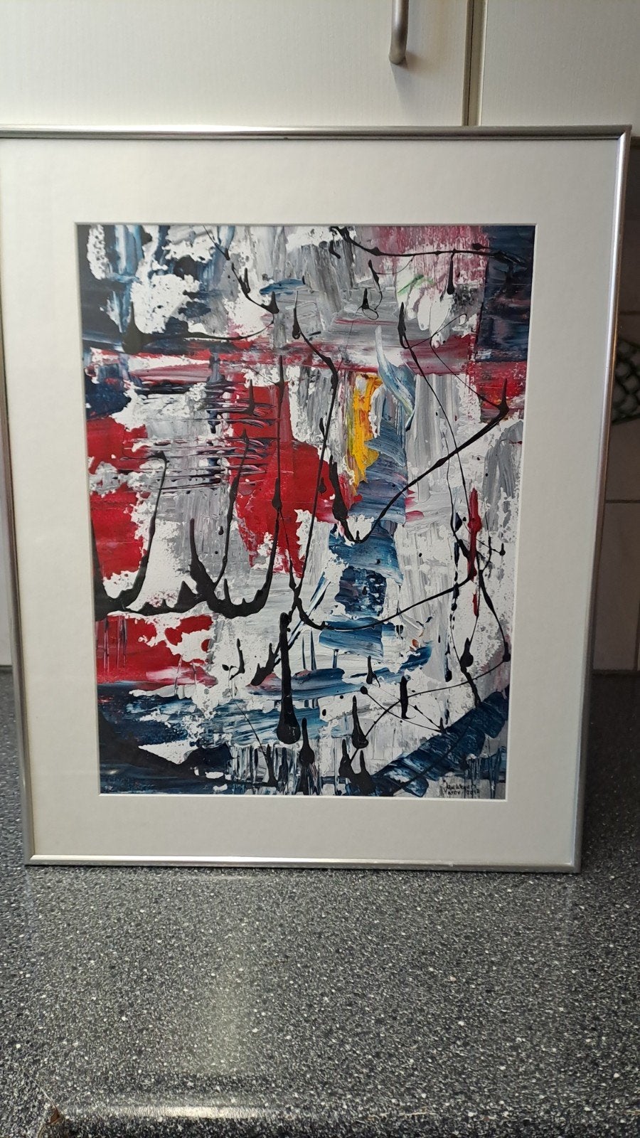 Prachtig abstract schilderij van Jan Weijers, gesigneerd, Ophalen of Verzenden
