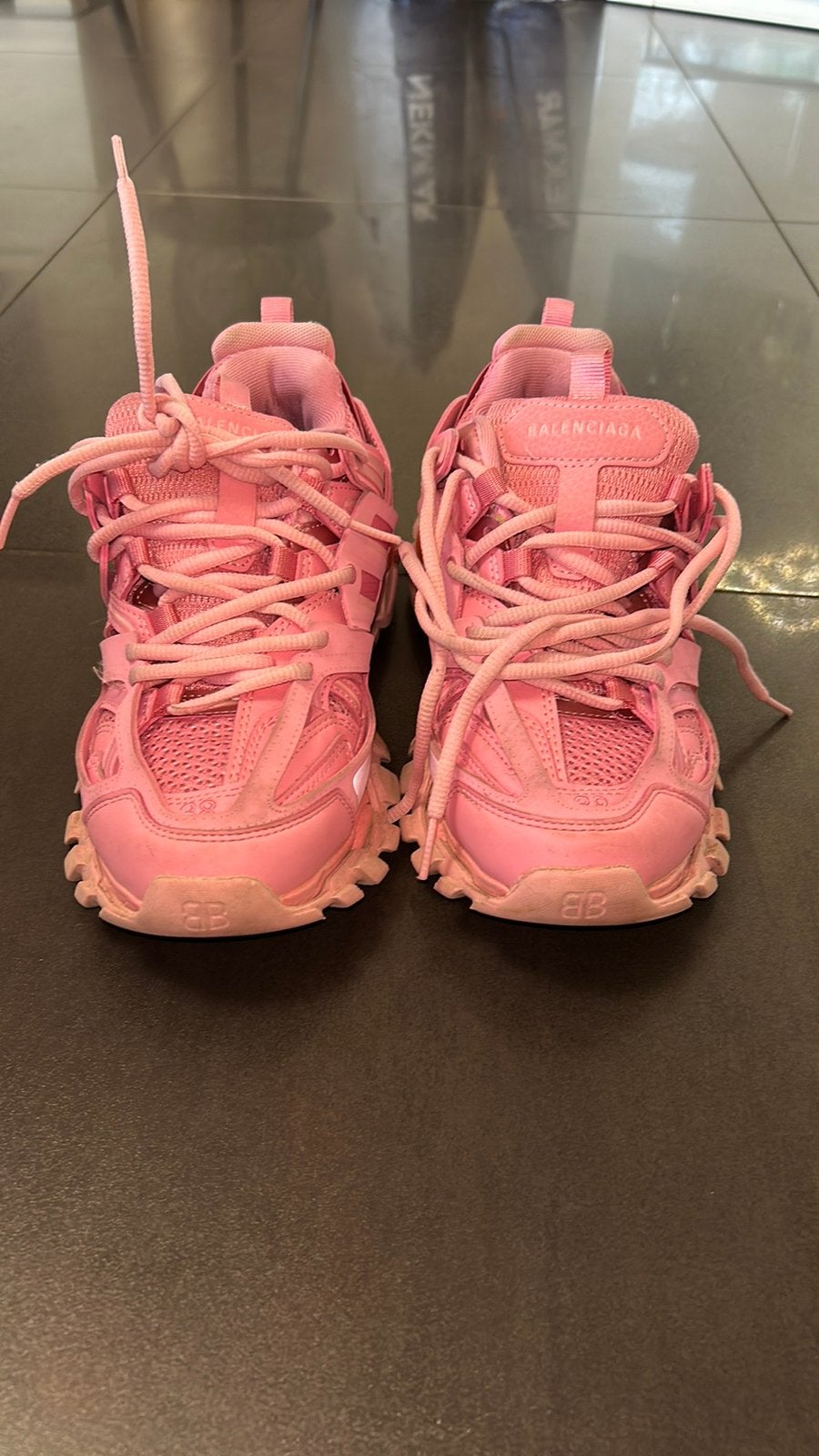 Balenciaga Tracks roze maat 38, Kleding | Dames, Schoenen, Ophalen of Verzenden, Zo goed als nieuw, Roze, Sneakers of Gympen