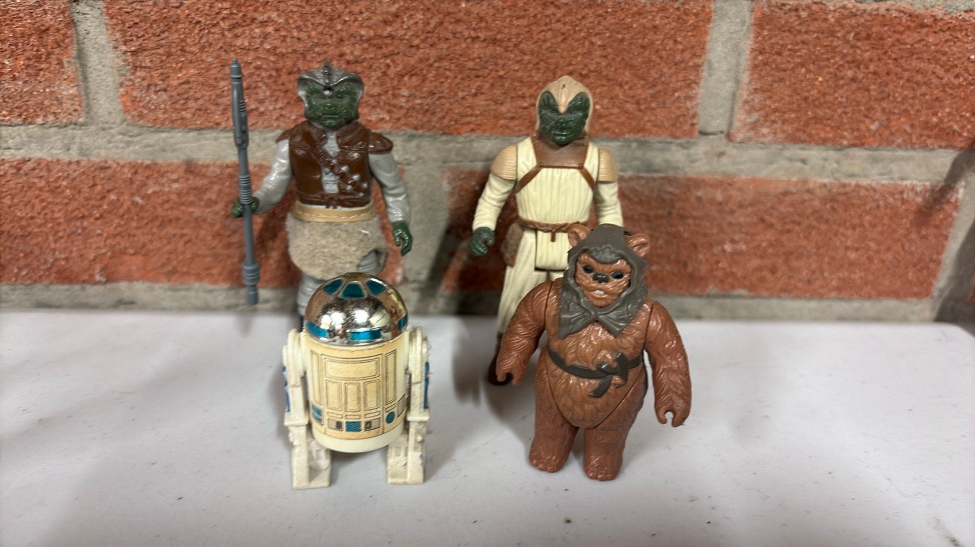Vintage Star Wars R2-D2 en Ewok Romba Klaatu actiefiguren, Verzamelen, Star Wars, Ophalen of Verzenden, Gebruikt, Actiefiguurtje