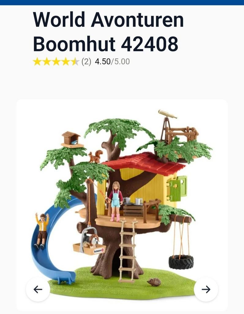 Schleich 42408 World Avonturen Boomhut Speelset, Ophalen of Verzenden, Zo goed als nieuw, Kunststof