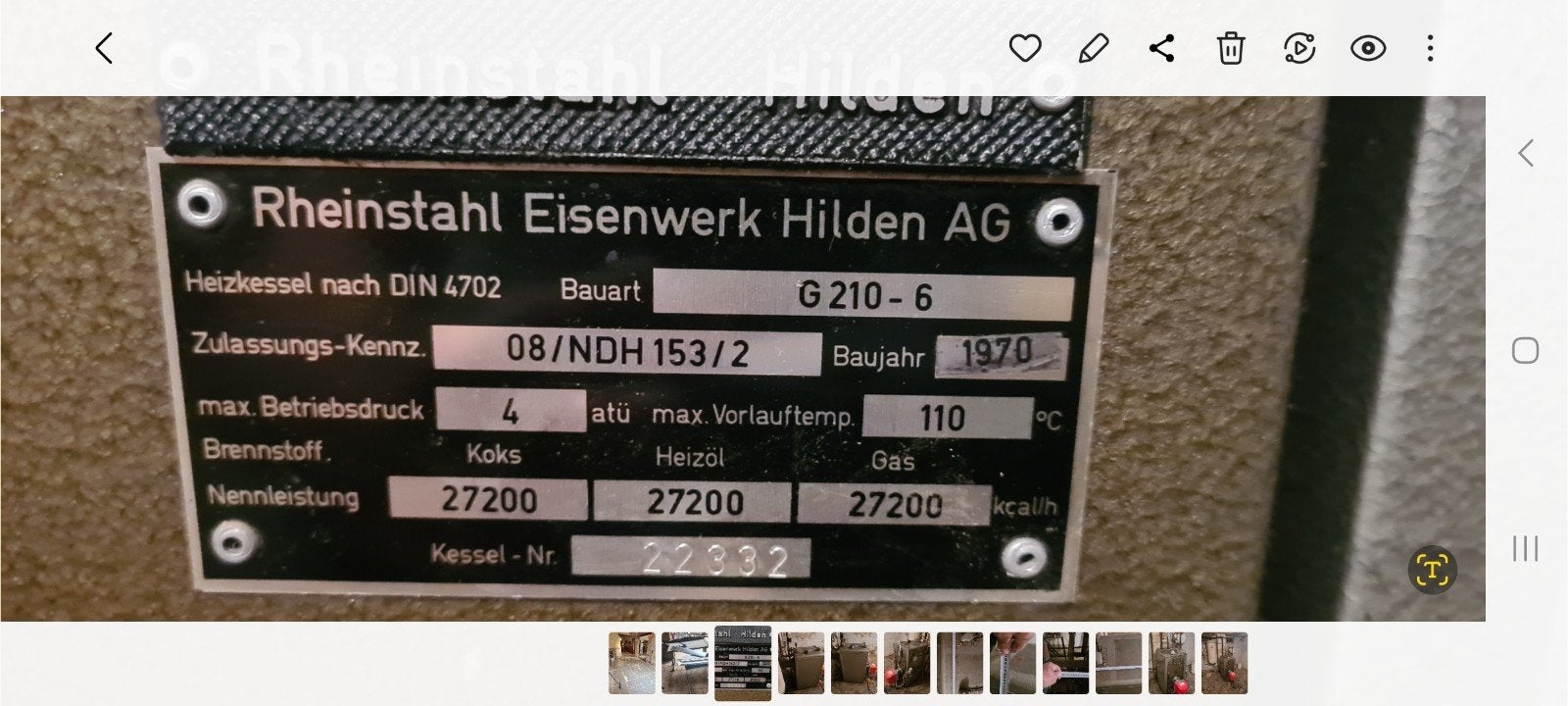 RheinStahl Olieketel 27200 Kcal/h met Brander (2018), Ophalen of Verzenden, Gebruikt, 800 watt of meer, Cv-ketel of Combi-ketel