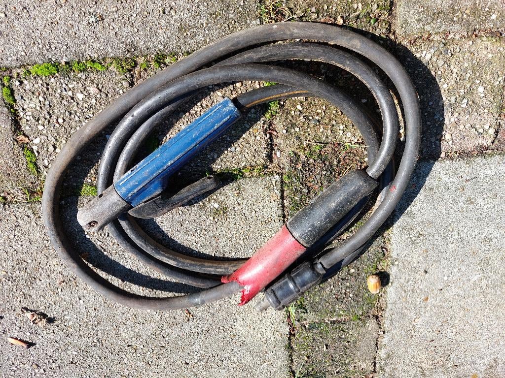 Laskabel 3,80 m 70 mm2 met lastang, Ophalen, Gebruikt, 250 ampère of meer, Elektroden