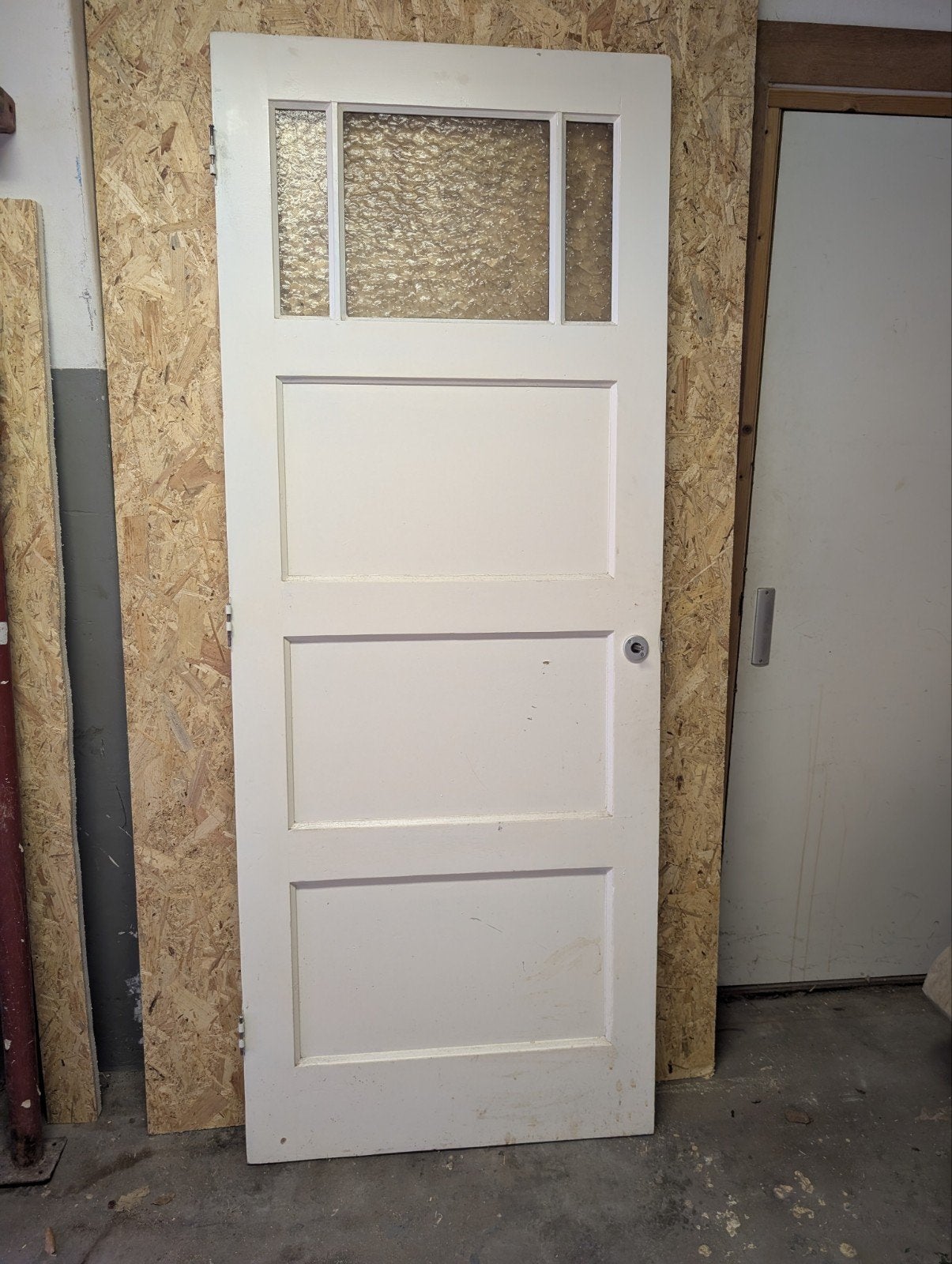 Paneeldeur en wc deur met glas, Doe-het-zelf en Verbouw, Deuren en Horren, Ophalen, 80 tot 100 cm, Binnendeur, 200 tot 215 cm
