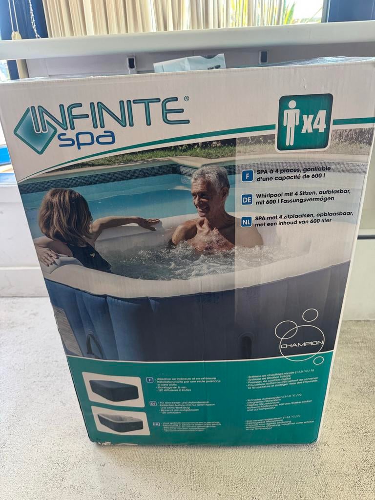 Infinite Spa Opblaasbare Jacuzzi - Nieuw in doos!, Tuin en Terras, Bubbelbaden en Hottubs, Ophalen of Verzenden, Nieuw, Filter