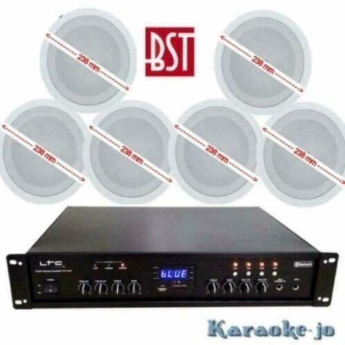 Muziek systeem met 6 x 30 Watt Plafond-speakers, Overige merken, ., Nieuw, .