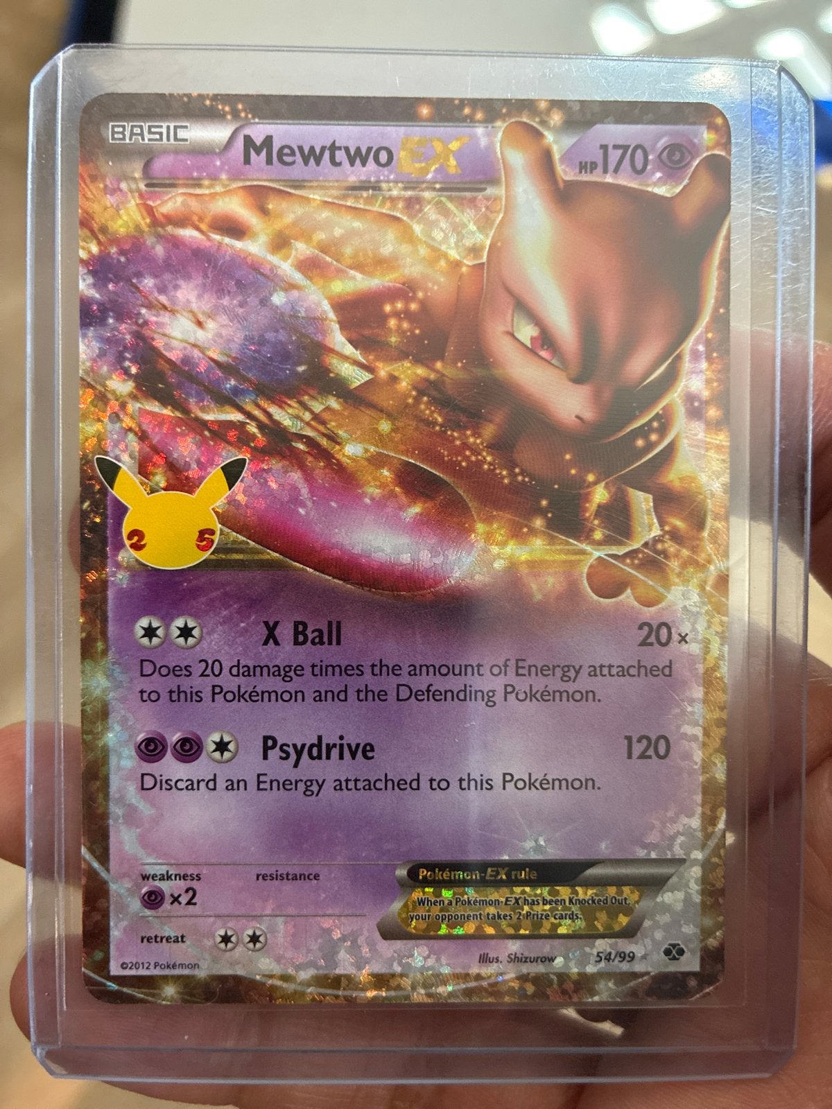 Mewtwo EX 54/99 Pokemon kaart - Near Mint, Ophalen of Verzenden, Zo goed als nieuw, Losse kaart