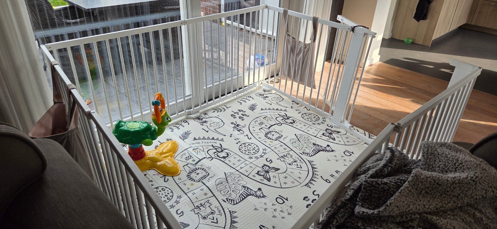 Witte grondbox 1.80 x 1.80, Kinderen en Baby's, Boxen, Ophalen, Gebruikt