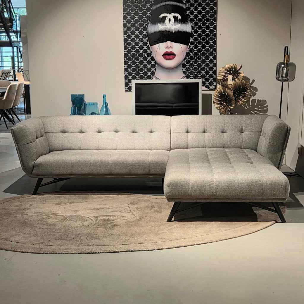 Hoekbank japandi taupe grijs retro grijs 290x190cm, Huis en Inrichting, Ophalen, Zo goed als nieuw, Stof, Retro