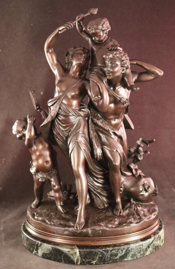Antiek bronzen sculptuur Clodion, Ophalen of Verzenden
