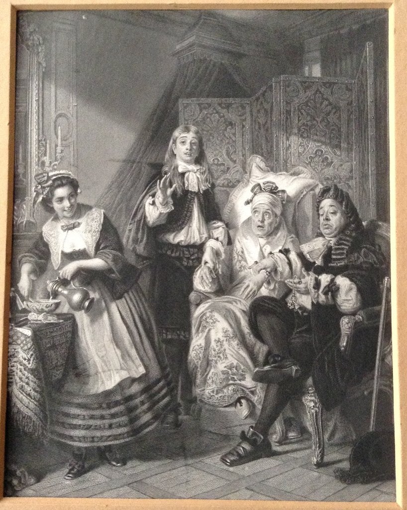 Ets - 1861 - Solomon/Bourne - Le Malade Imaginaire, Ophalen, Dagelijks leven, 1800 - 1899, Ets
