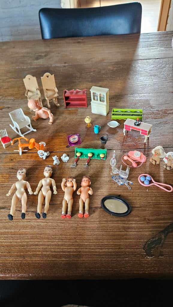 Jaren '60 Poppenhuis Poppetjes en Meubeltjes, Ophalen of Verzenden, Gebruikt, Overige typen