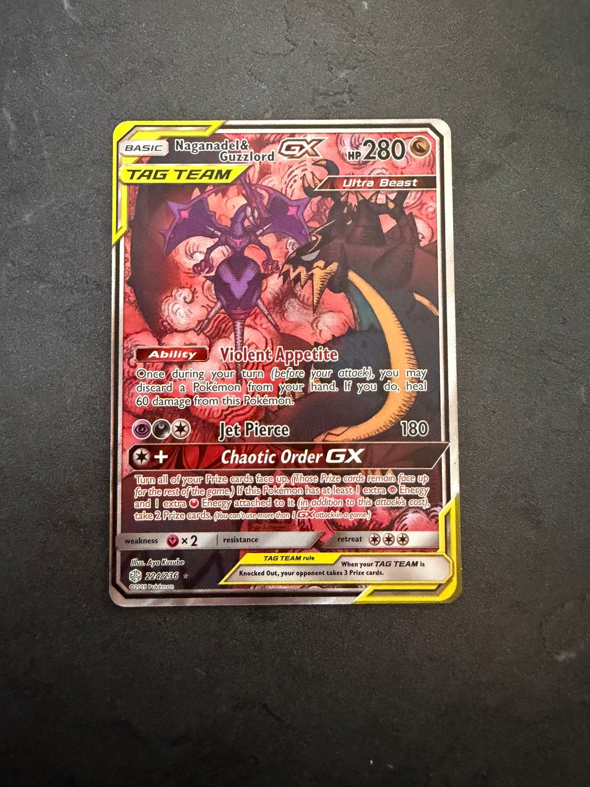 Naganadel & Guzzlord gx (TAC TEAM), Ophalen of Verzenden, Zo goed als nieuw, Losse kaart