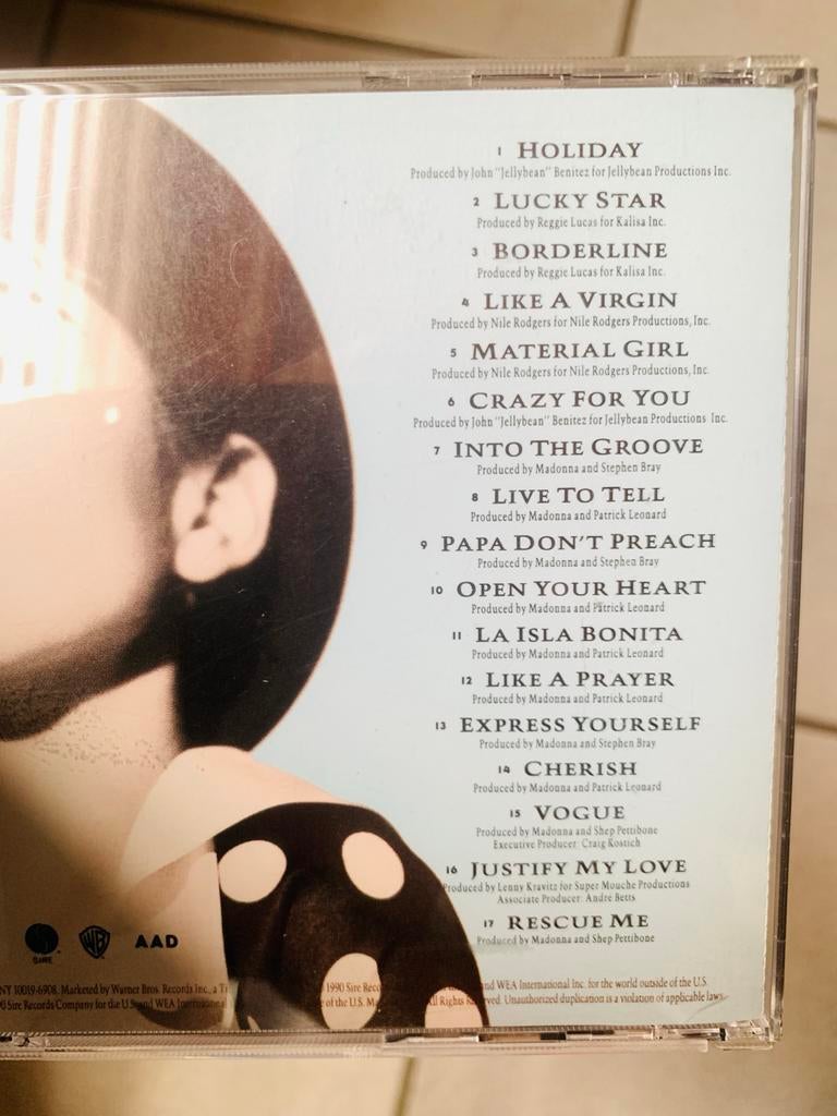 Madonna CD's: The Immaculate Collection, Music, I'm Breathle, Ophalen of Verzenden, Gebruikt