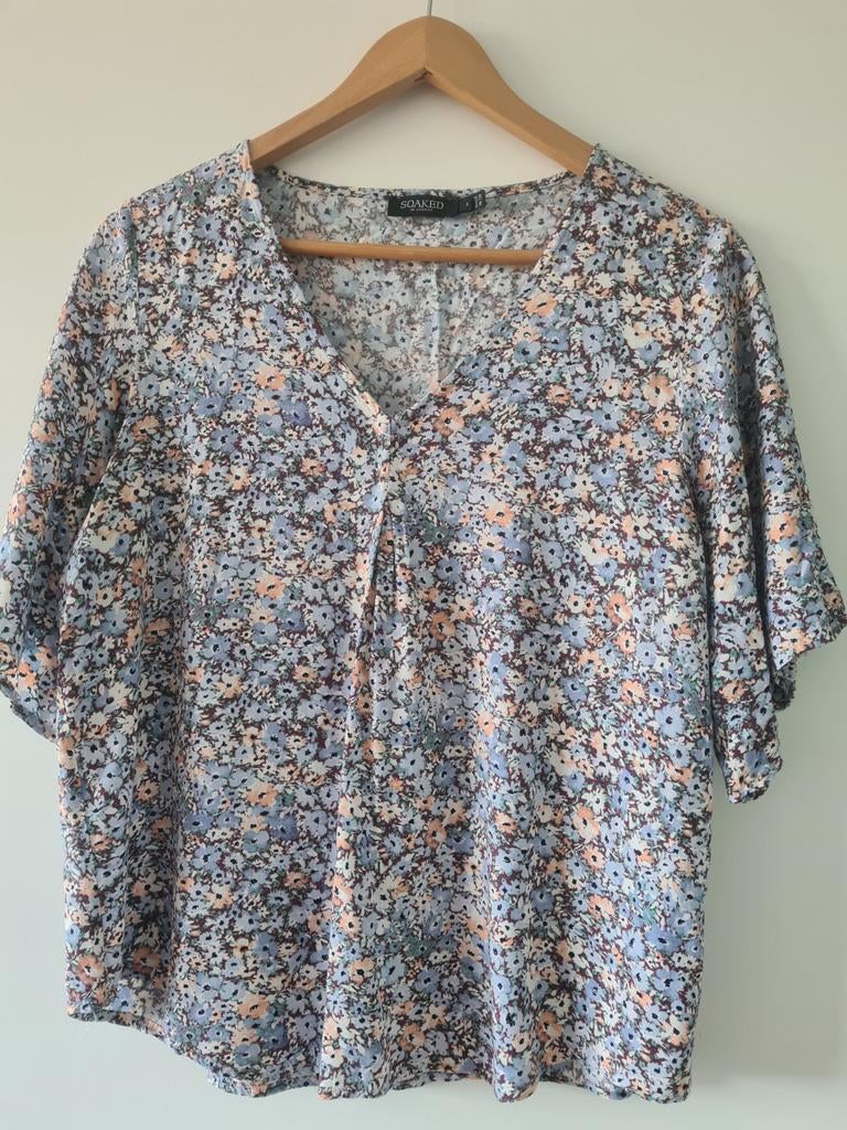 Prachtige millefleurs top Soaked in Luxury, Overige kleuren, Soaked in luxury, Maat 42/44 (L), Ophalen of Verzenden