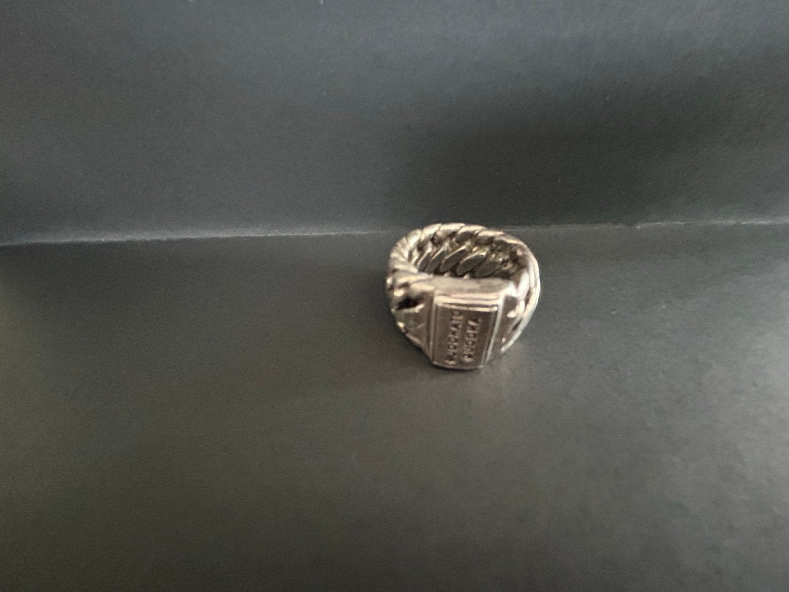 Buddha to Buddha ring, zilveren schakelring, Gebruikt, Ophalen of Verzenden, 17 tot 18, Dame of Heer
