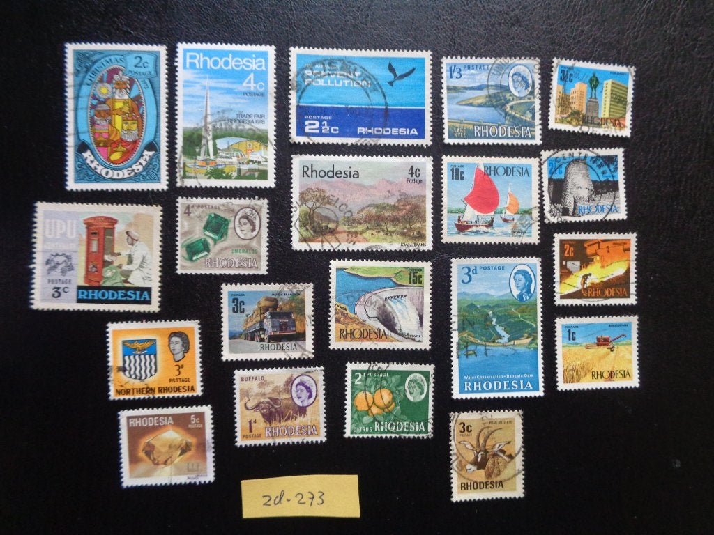 rhodesie - diverse (zd-273), Ophalen of Verzenden, Overige landen, Gestempeld