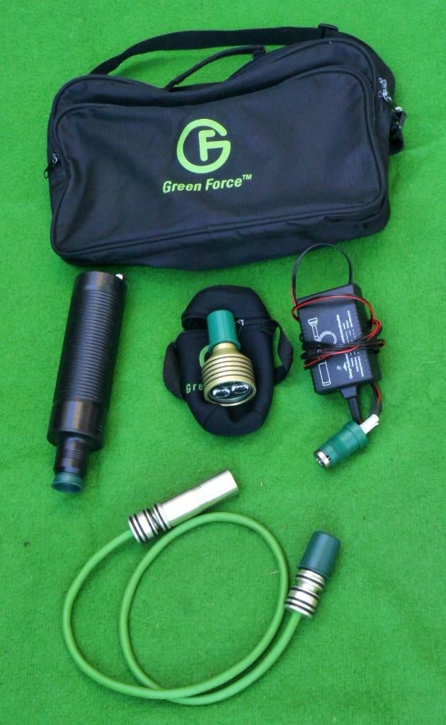 Greenforce kabellamp met Tristar lampkop, Watersport en Boten, Ophalen of Verzenden, Zo goed als nieuw, Duiklamp