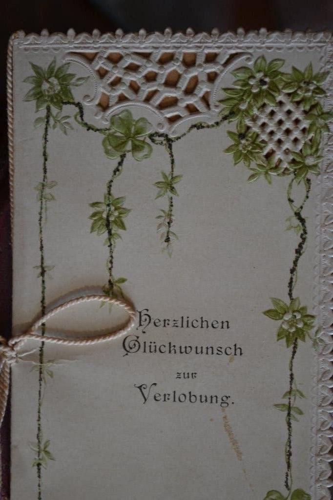 duitsland relief 1909 verloving klavertjes 4, Ophalen of Verzenden, Voor 1920, Sterren en Beroemdheden