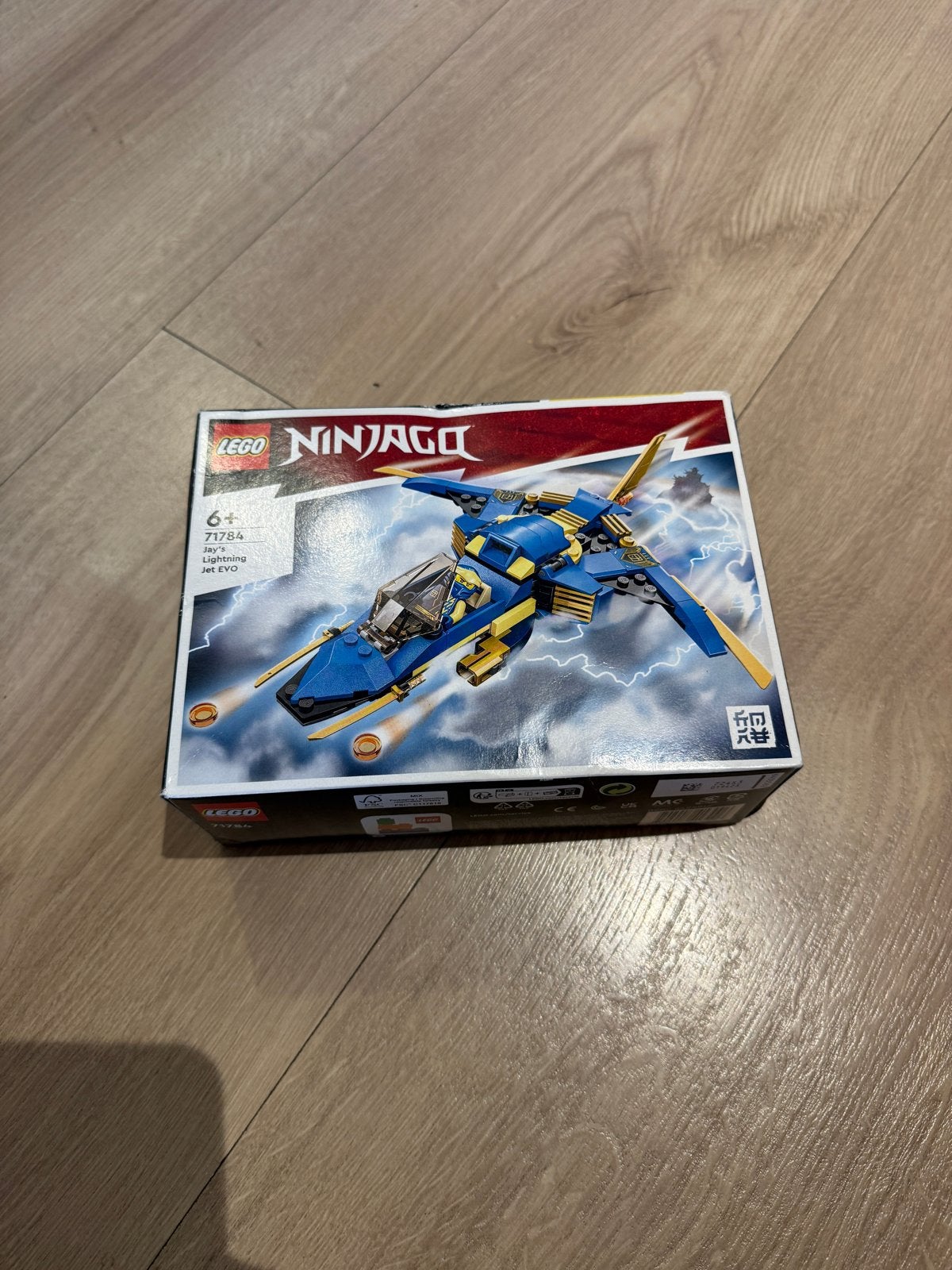 LEGO Ninjago Jay's Bliksemstraaljager EVO - 71784, Lego, Nieuw, Ophalen of Verzenden, Ongeopend/sealed
