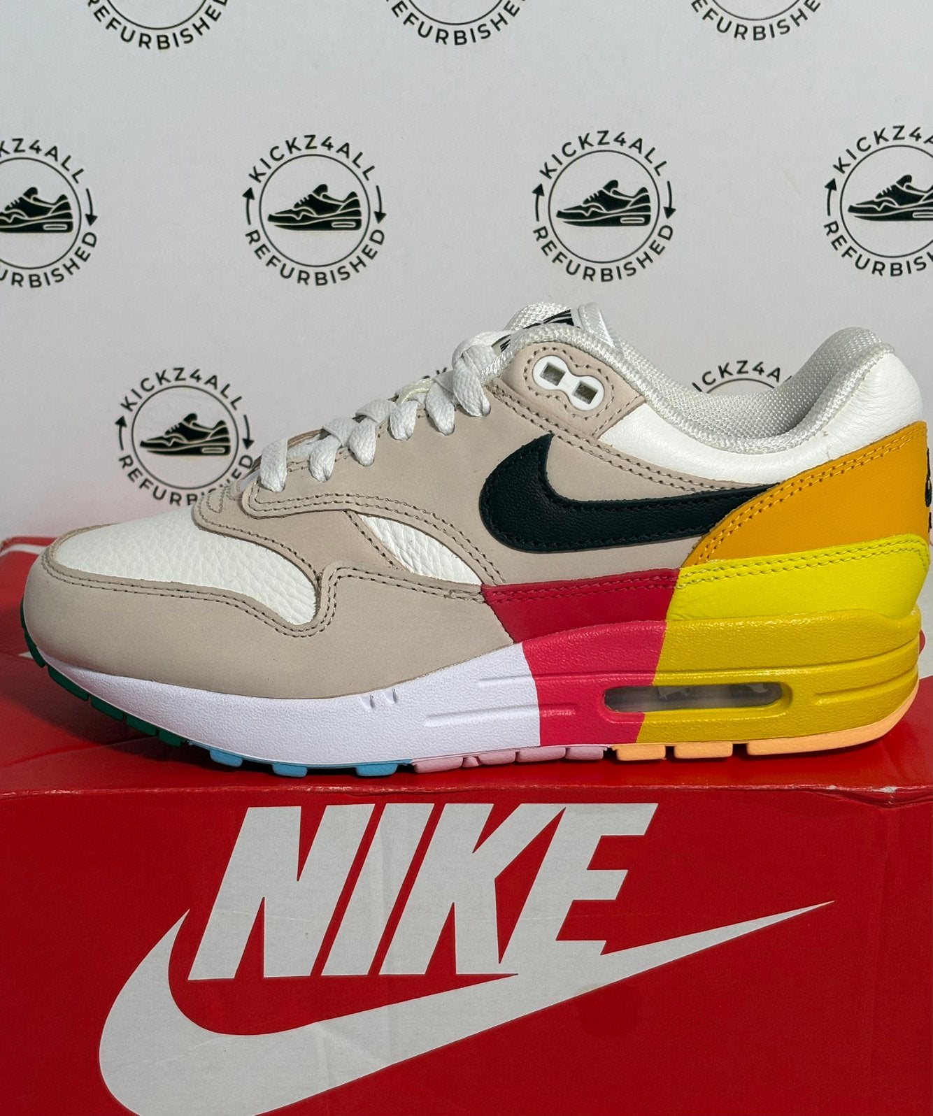 Nike Air Max 1 ‘Khaki Multicolor’ Maat 37.5, Overige kleuren, Ophalen of Verzenden, Nike, Nike