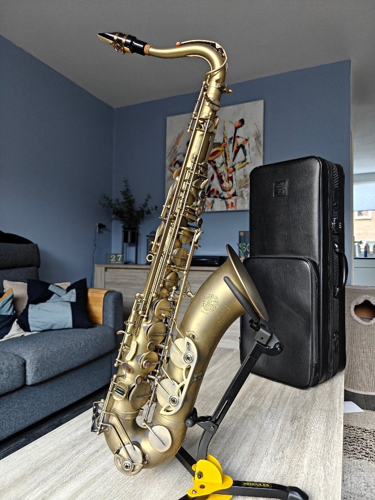 Tenorsaxofoon Le Monde Global Vintage, Muziek en Instrumenten, Ophalen, Gebruikt, Tenor, Met koffer