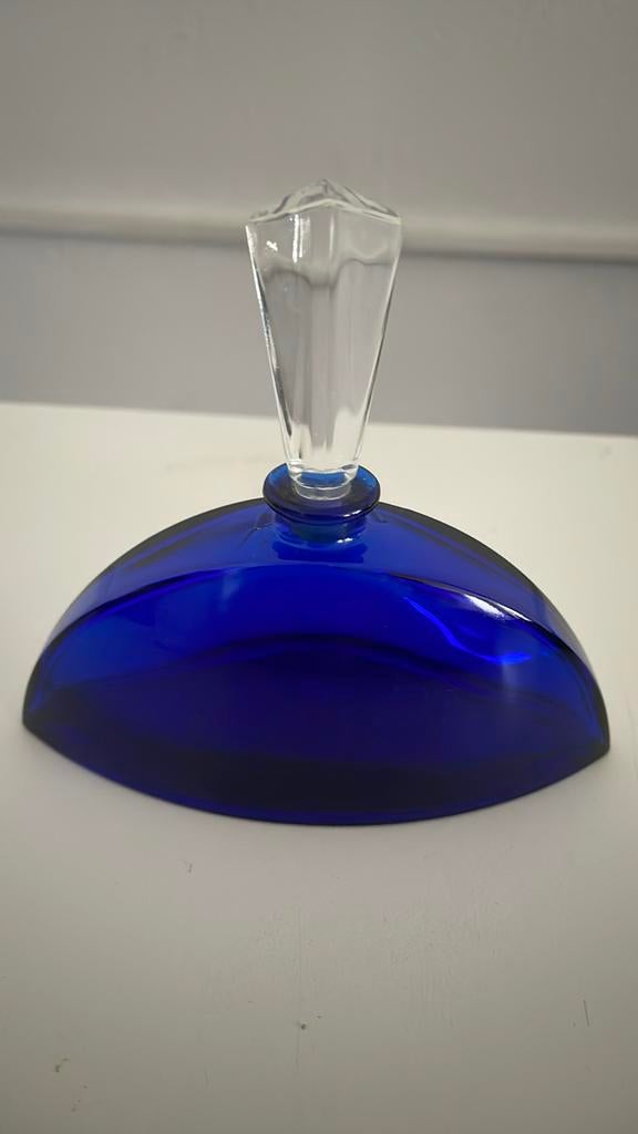 Vintage Bourjois Eau de Parfum Fles - Kobaltblauw Glas, Ophalen of Verzenden, Gebruikt