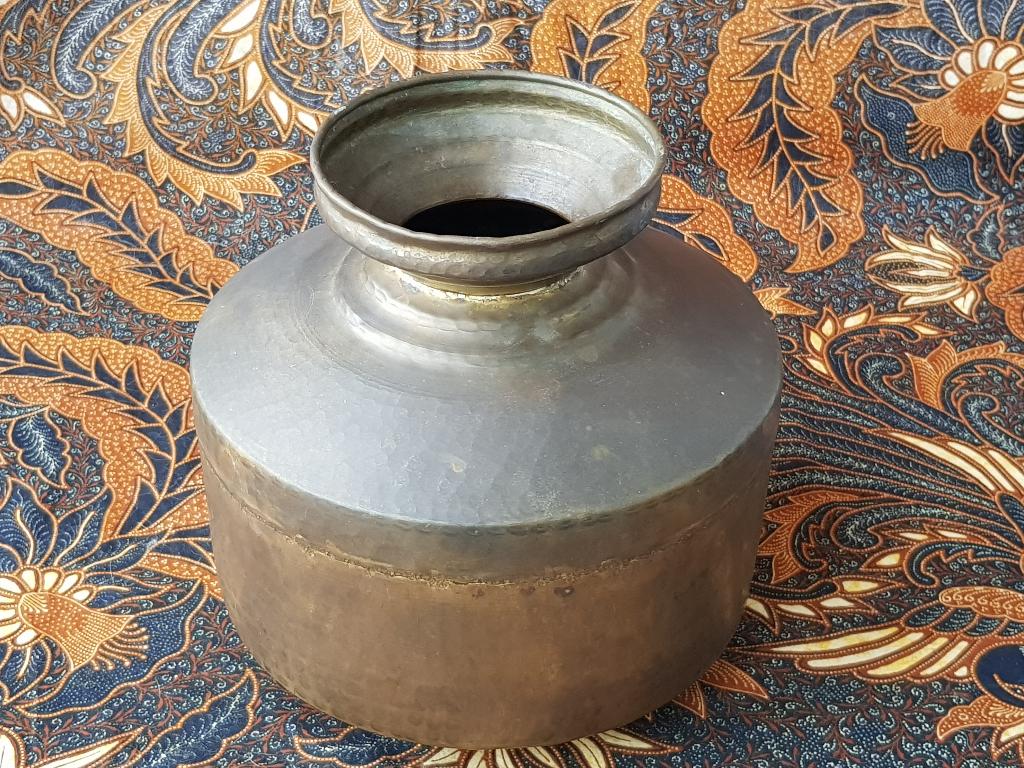 Mooie originele antieke kookpot uit Afrika van koper 21 cm., Antiek en Kunst, Antiek | Koper en Brons, Ophalen of Verzenden, Koper