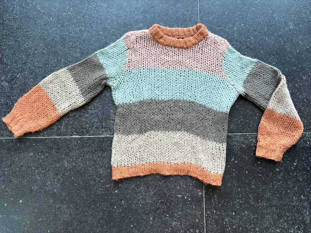 Gebreide Trui Pieces, Kleding | Dames, Beige, Ophalen of Verzenden, Zo goed als nieuw, Maat 36 (S)