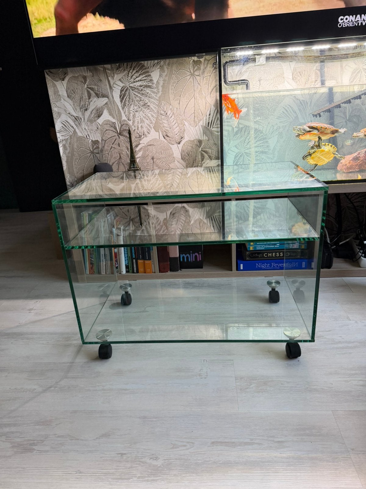 Glass rack with wheels (60x40 – 50 cm high), Ophalen, 60x40 – 50 cm high), Rond, Minder dan 50 cm