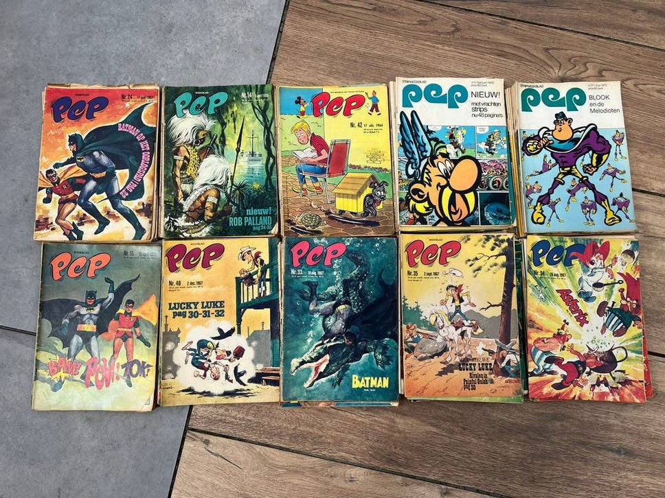 Pep stripweekblad 150x en compleet boek ‘68, Boeken, Meerdere comics, Ophalen of Verzenden, Gelezen, Europa