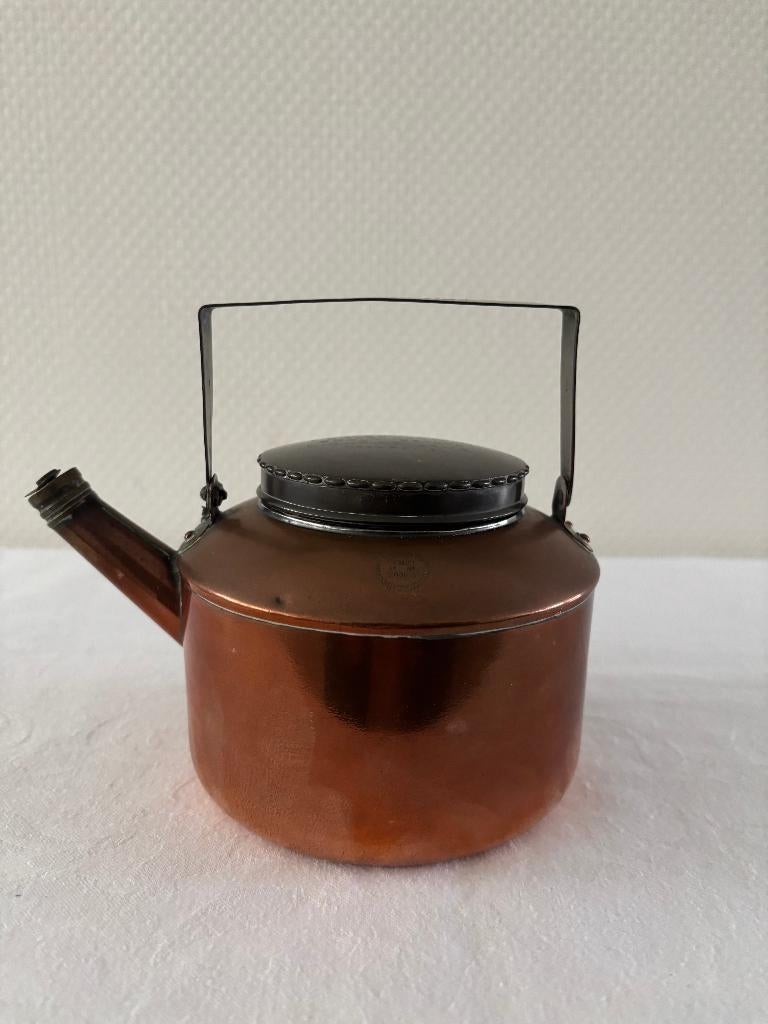 Antieke (Victoriaanse) koperen picknickketel DREW & SONS., Ophalen of Verzenden, Koper