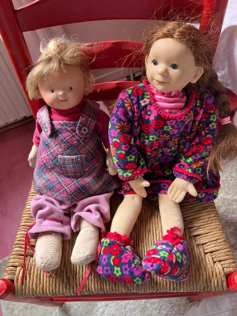 Twee slappe poppen, Ophalen of Verzenden, Gebruikt, Pop