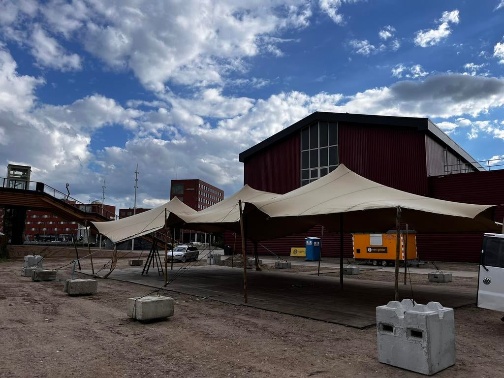 Stretchtenten te huur, Tuin en Terras, Partytenten, 8 meter of meer, 6 meter of meer, Ophalen
