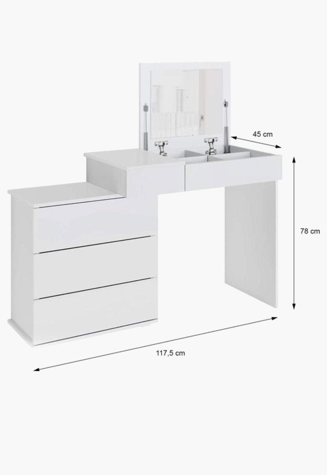 Kaptafel nieuw in doos, Huis en Inrichting, Tafels | Kaptafels, Ophalen, Gebruikt, 50 tot 100 cm, Minder dan 100 cm