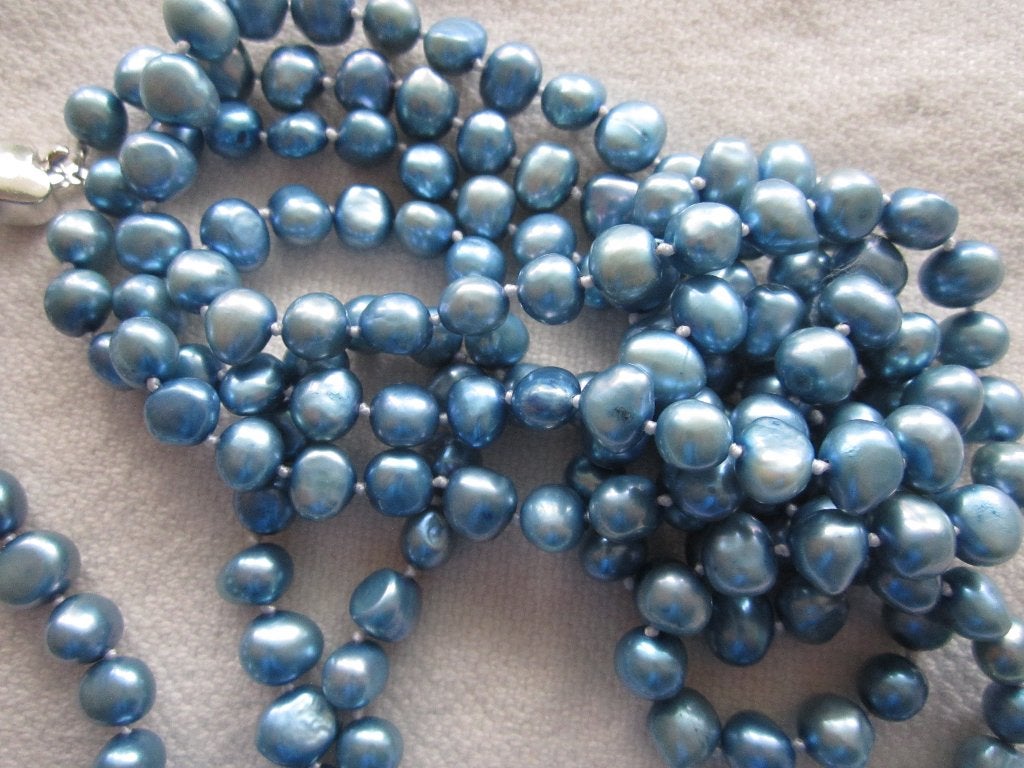 12.   Echte parels zoetwaterparels,  130cm, Sieraden, Tassen en Uiterlijk, Antieke sieraden, Ophalen, Overige materialen, Ketting