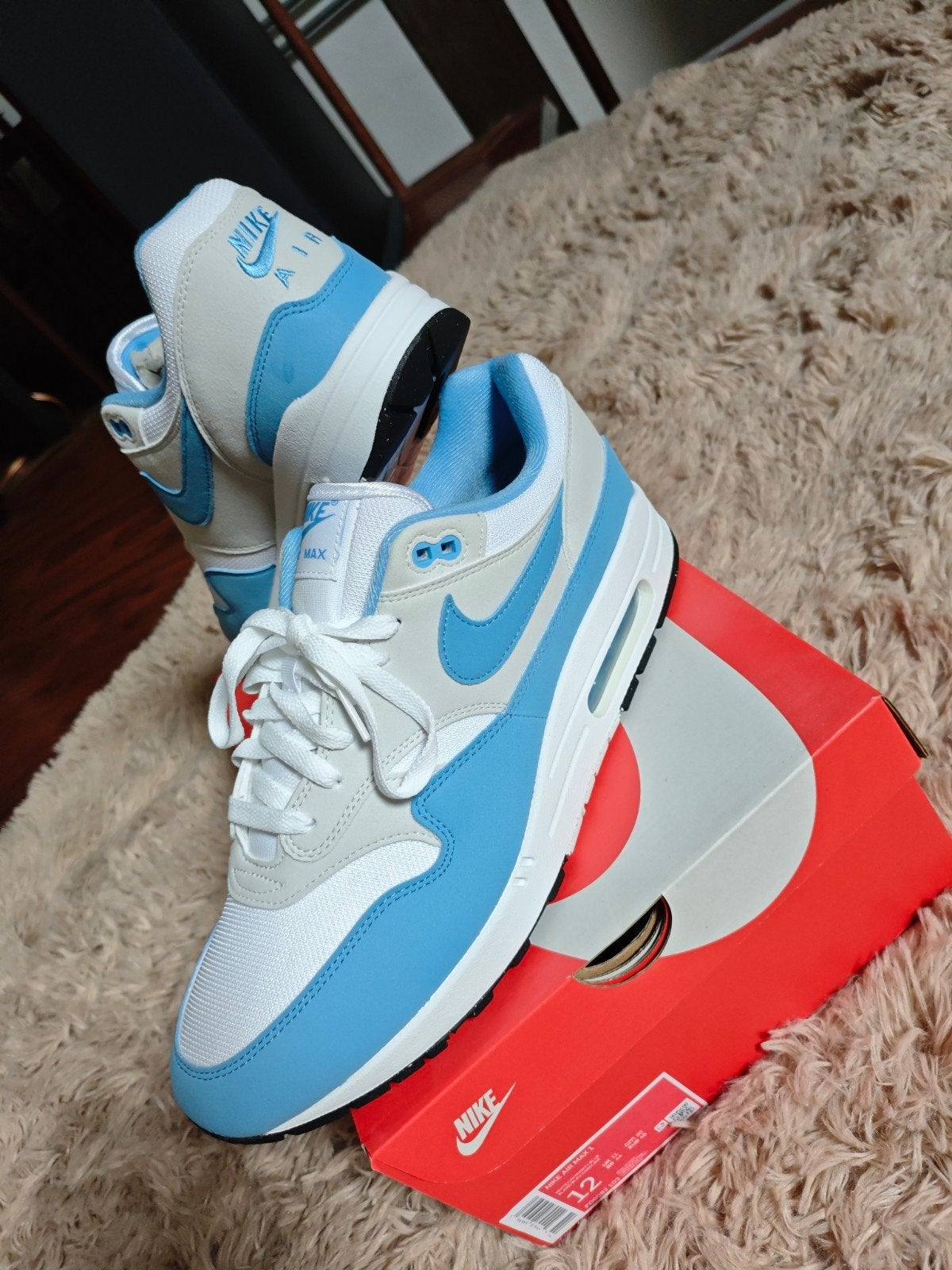 Nike Air Max 1 University Blue Maat 46 Origineel, Ophalen of Verzenden