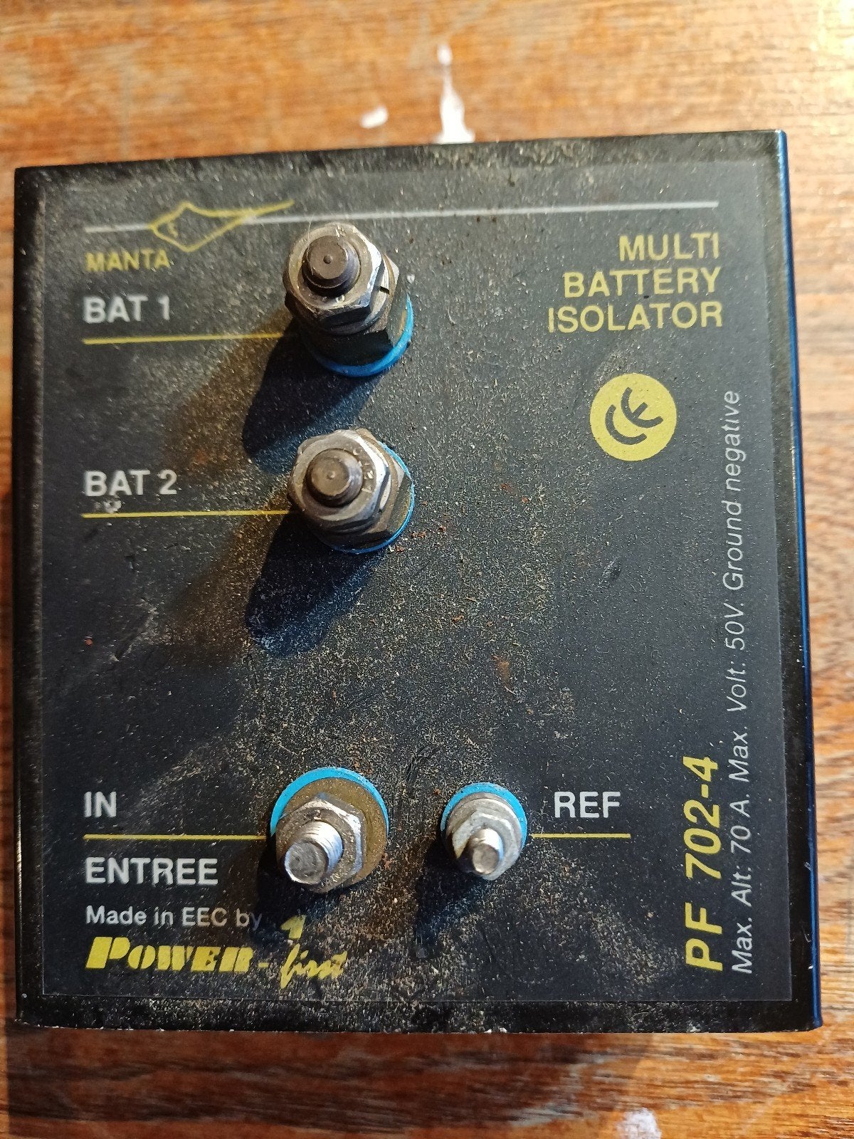 Power-Line Multi Batterij Isolator PF 702-4 (70A), Ophalen of Verzenden, Gebruikt, Motor en Techniek