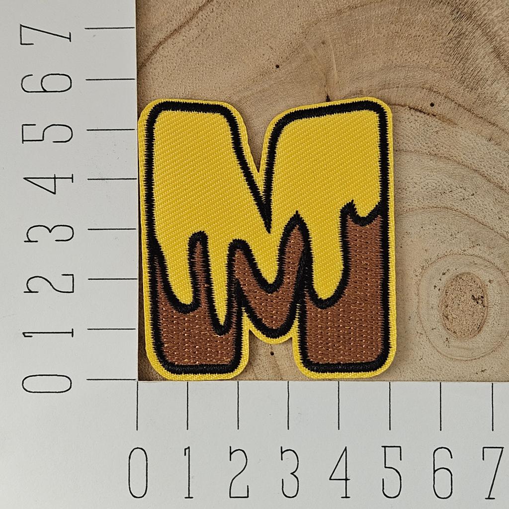 Strijk embleem applicatie Patch Bij alfabet letter M, D, Nieuw, Ophalen of Verzenden, D
