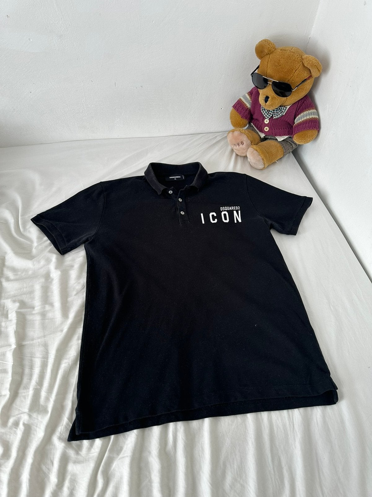 Dsqueared2 ICON poloshirt, Kleding | Heren, Polo's, Ophalen of Verzenden, Zo goed als nieuw, Maat 56/58 (XL), Zwart