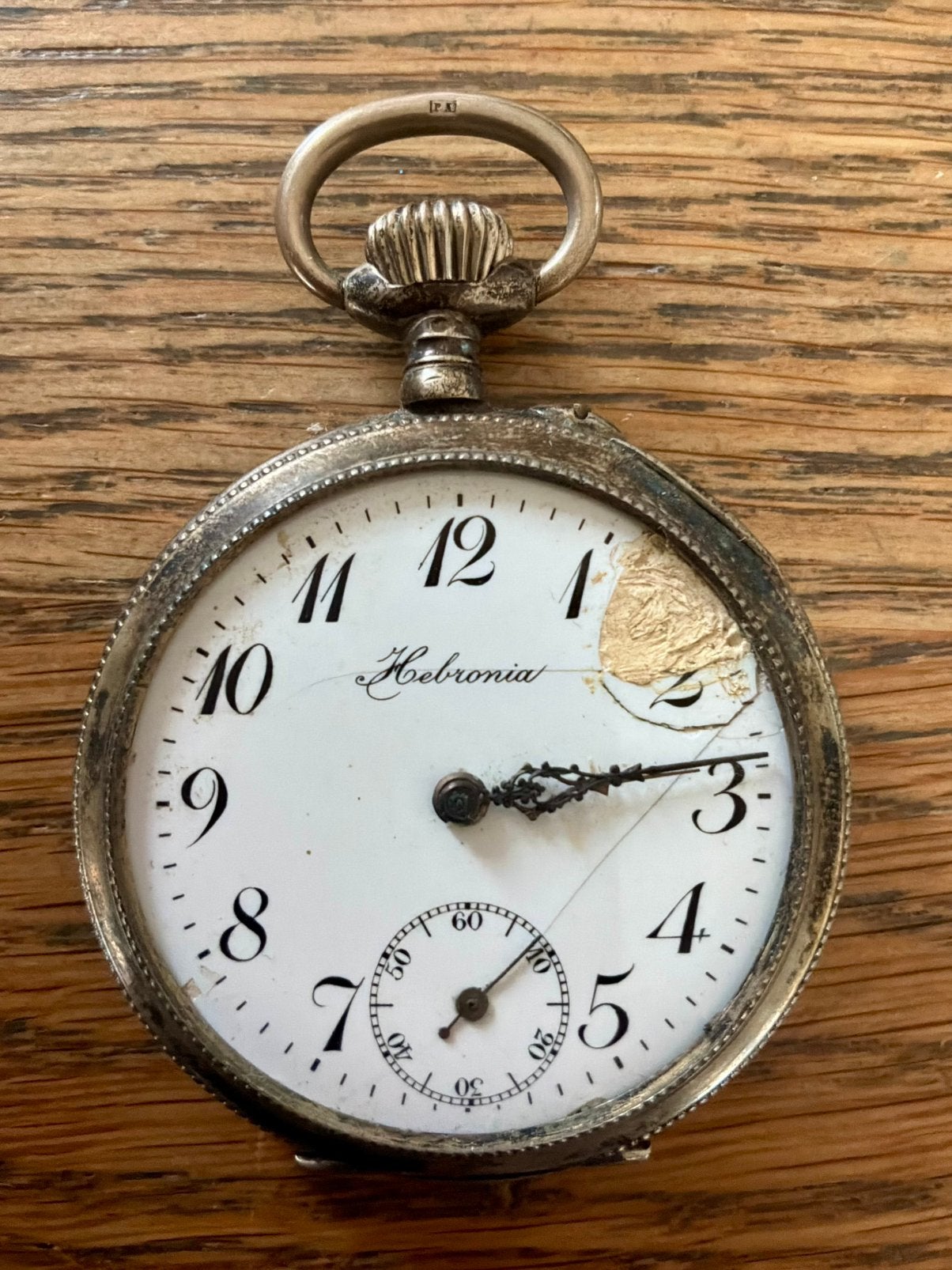 Hebronia zilveren zwitsers zakhorloge, Ophalen of Verzenden