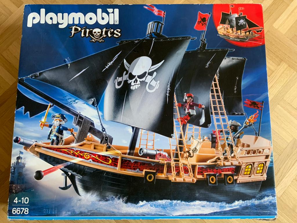 Playmobil Piratenschip 6678 met doos, Kinderen en Baby's, Speelgoed | Playmobil, Ophalen of Verzenden, Gebruikt, Complete set