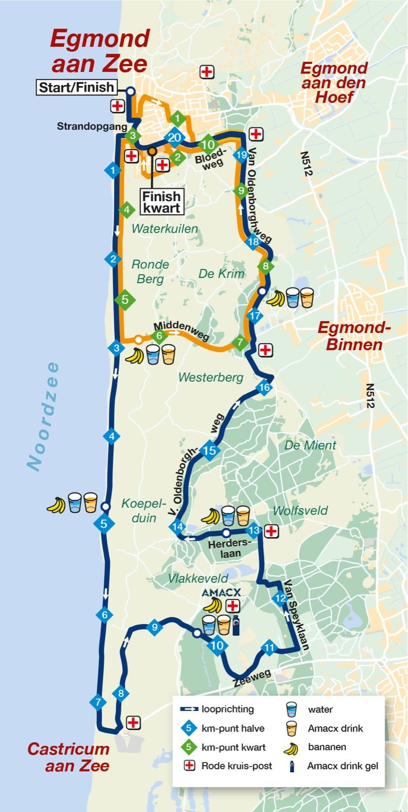 2 x Startbewijs Kwart Marathon Egmond aan Zee, Ophalen, Nieuw, Hardlopen, Overige typen