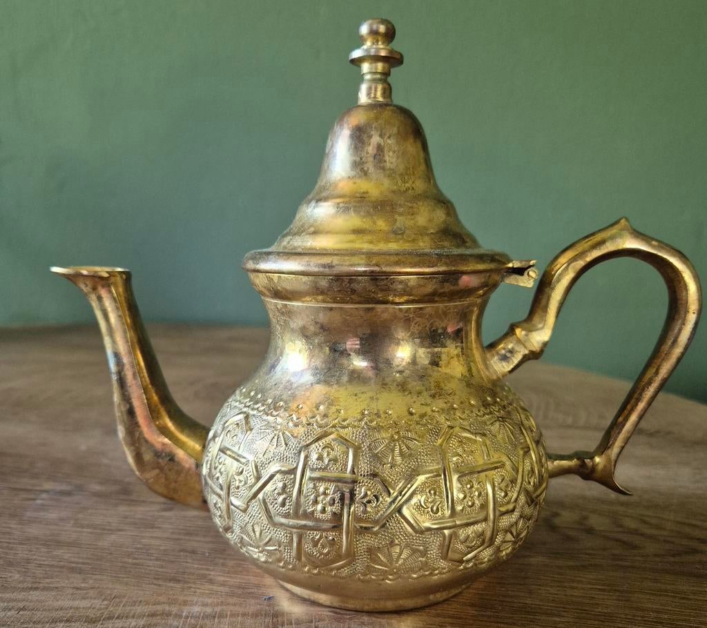 Antieke Marokkaanse theepot, Ophalen of Verzenden